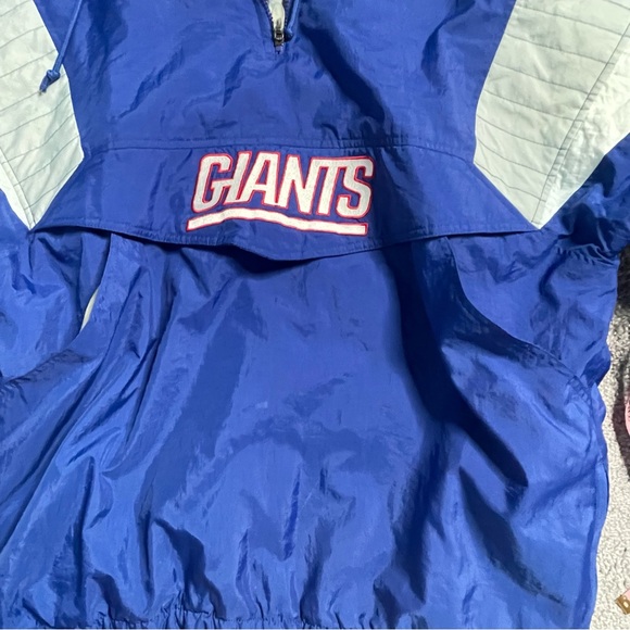 REEBOK New York Giants Vintage 90s Pullover HOODIE Puffer Jacket Coat Medium - Picture 5 of 14
